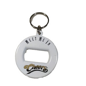 Meet Me In Cheers Bottle Opener Keychain Bar T.V Show Advertisement